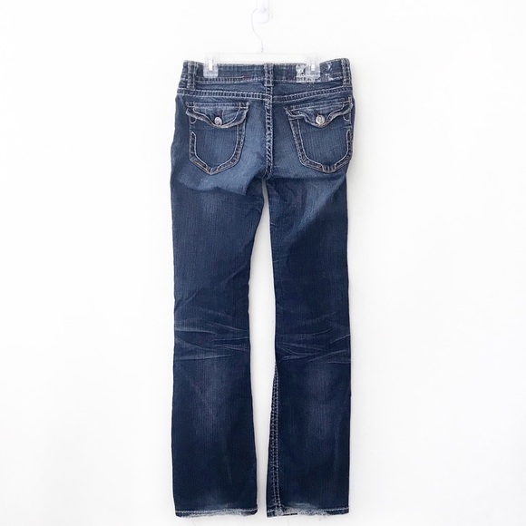Mek Denim Blue Slim Fit Bootcut Jeans - Picture 3 of 12